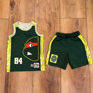 Ninja Turtle Green Basketball Jersey Style Set
